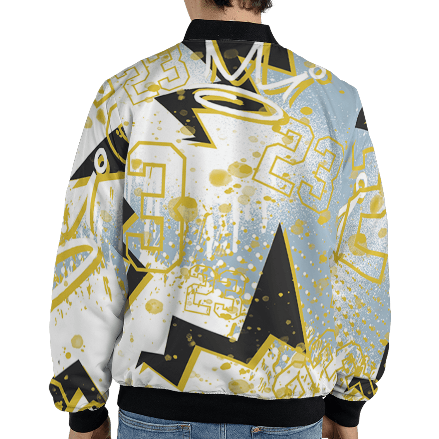 Blue Grey 13s Jacket Match 23 King 3D All-Over Print Zigzag - NastyJamz