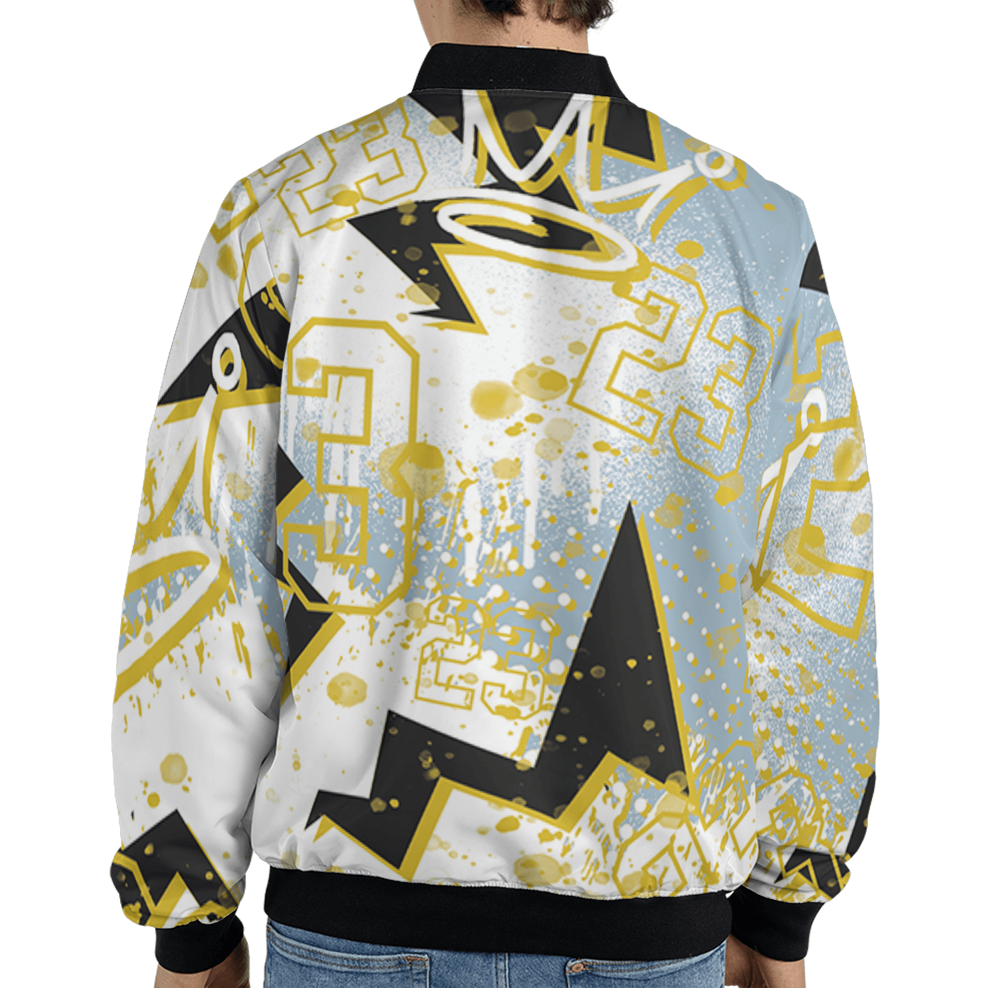 Blue Grey 13s Jacket Match 23 King 3D All-Over Print Zigzag - NastyJamz