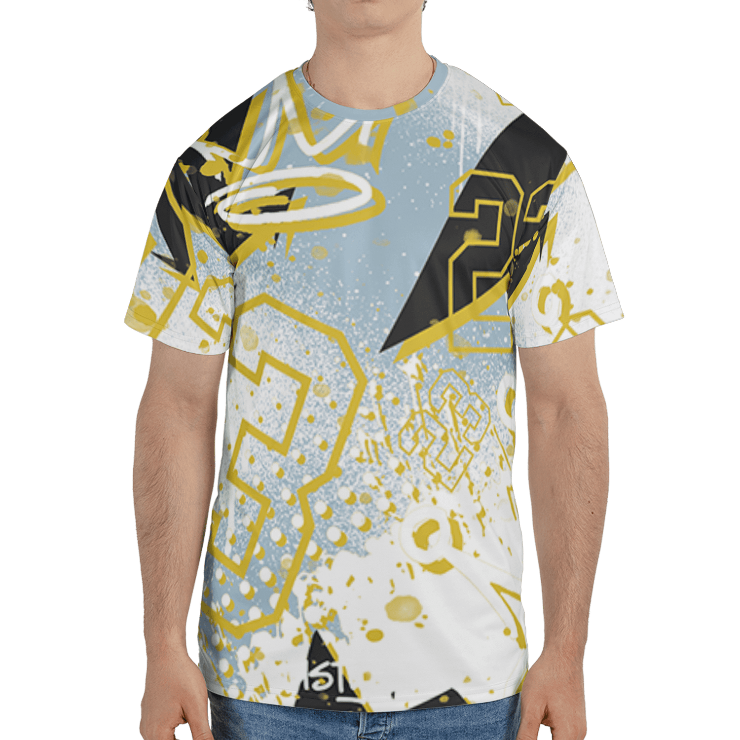 Blue Grey 13s T Shirt Match 23 King 3D All-Over Print Zigzag - NastyJamz