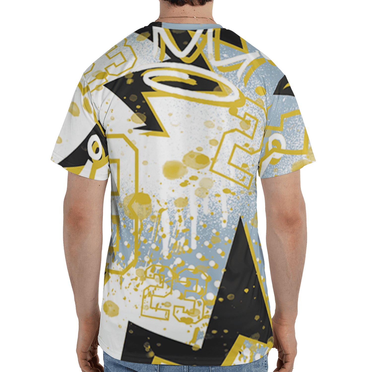 Blue Grey 13s T Shirt Match 23 King 3D All-Over Print Zigzag - NastyJamz