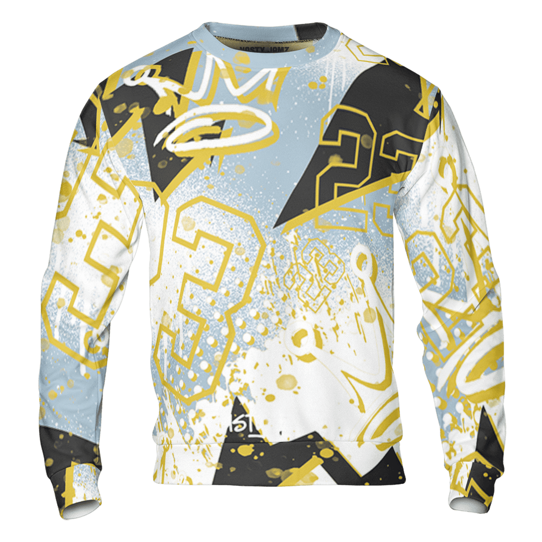 Blue Grey 13s Sweatshirt Match 23 King 3D All-Over Print Zigzag - NastyJamz