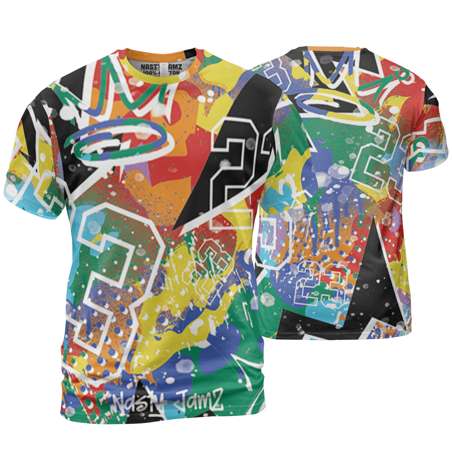Mid GS Six Championships 1s T Shirt Match 23 King 3D All-Over Print Zigzag - NastyJamz