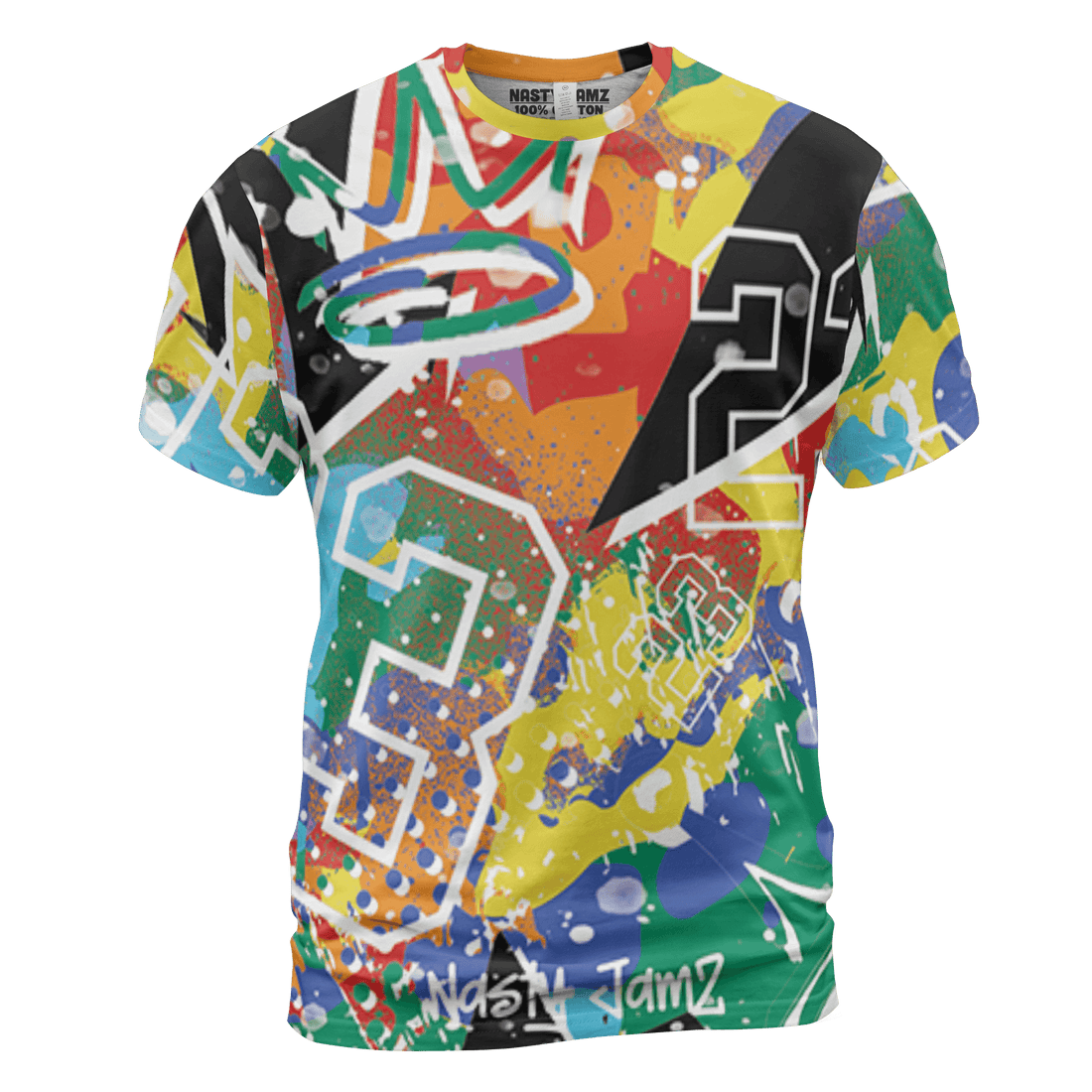 Mid GS Six Championships 1s T Shirt Match 23 King 3D All-Over Print Zigzag - NastyJamz