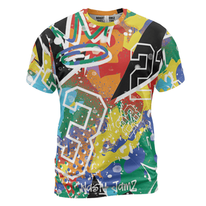 Mid GS Six Championships 1s T Shirt Match 23 King 3D All-Over Print Zigzag - NastyJamz