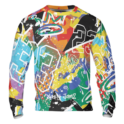 Mid GS Six Championships 1s Sweatshirt Match 23 King 3D All-Over Print Zigzag - NastyJamz
