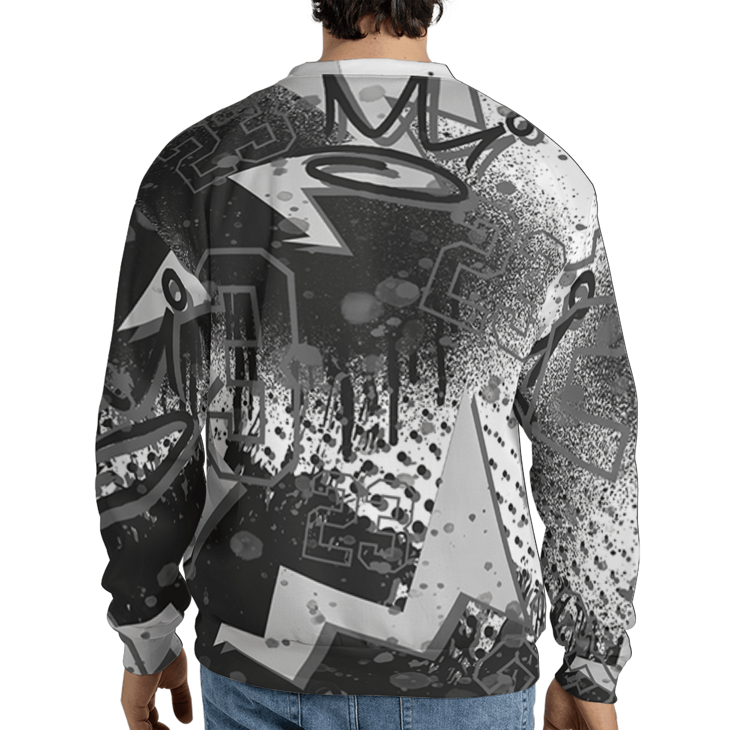 Retro High OG Black White 1s Sweatshirt Match 23 King 3D All-Over Print Zigzag - NastyJamz