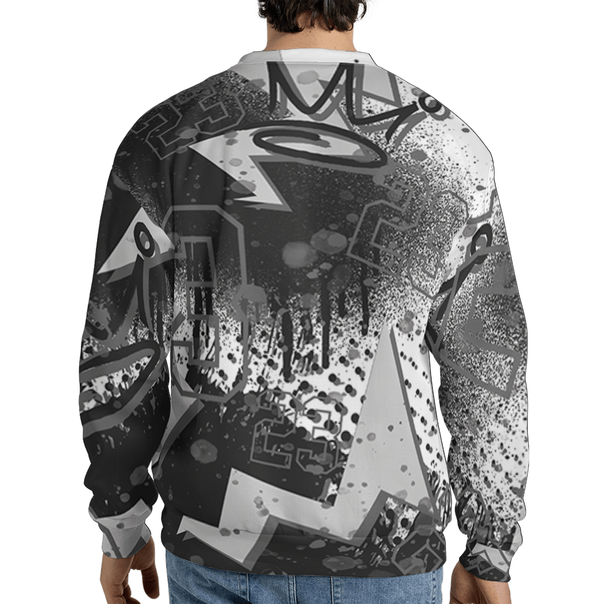 Retro High OG Black White 1s Sweatshirt Match 23 King 3D All-Over Print Zigzag - NastyJamz