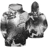 Retro High OG Black White 1s Hoodie Match 23 King 3D All-Over Print Zigzag - NastyJamz