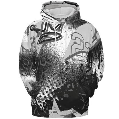 Retro High OG Black White 1s Hoodie Match 23 King 3D All-Over Print Zigzag - NastyJamz