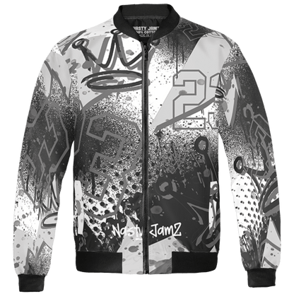Retro High OG Black White 1s Jacket Match 23 King 3D All-Over Print Zigzag - NastyJamz