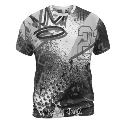 Retro High OG Black White 1s T Shirt Match 23 King 3D All-Over Print Zigzag - NastyJamz