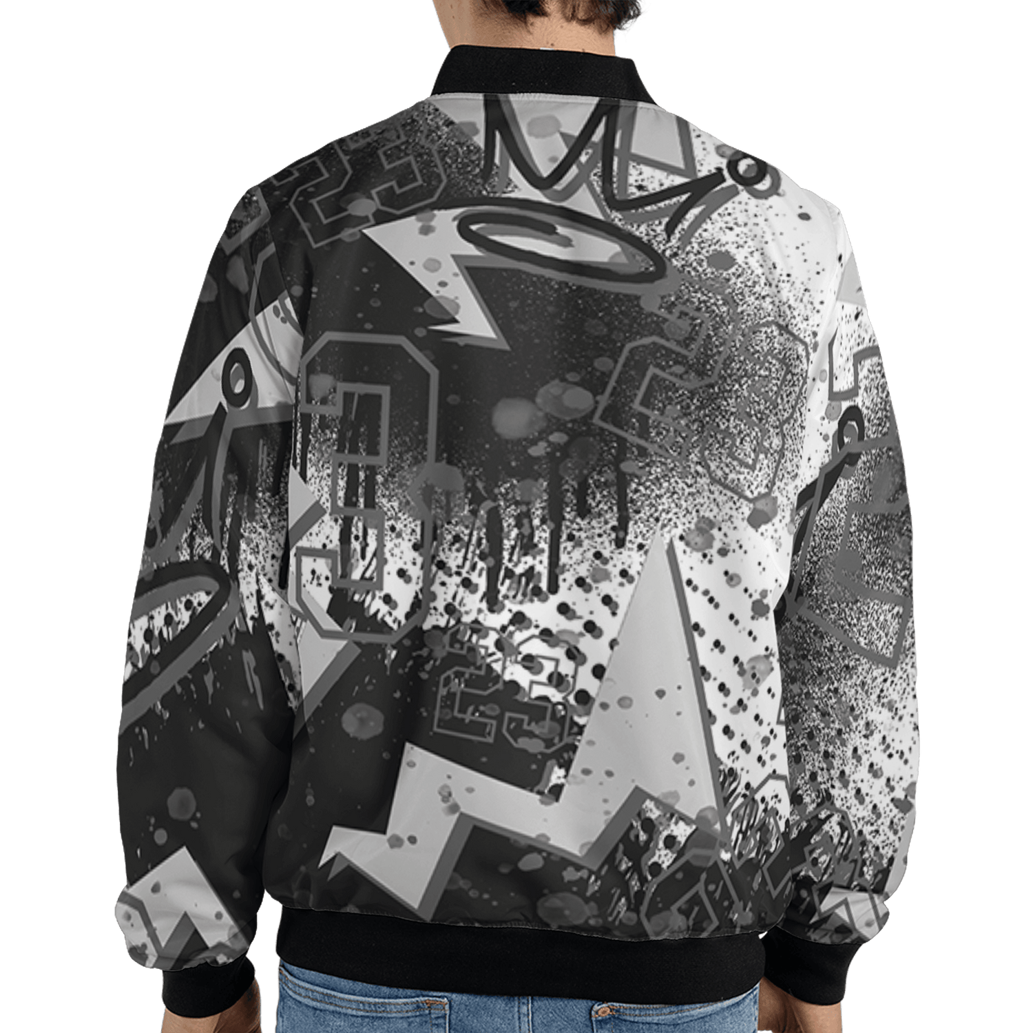Retro High OG Black White 1s Jacket Match 23 King 3D All-Over Print Zigzag - NastyJamz