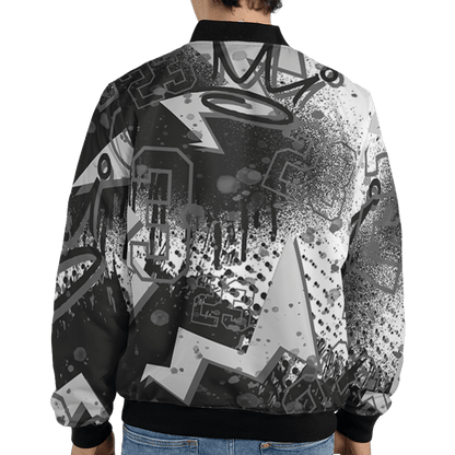 Retro High OG Black White 1s Jacket Match 23 King 3D All-Over Print Zigzag - NastyJamz