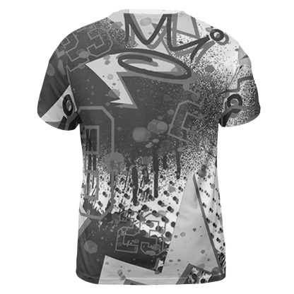 Retro High OG Black White 1s T Shirt Match 23 King 3D All-Over Print Zigzag - NastyJamz