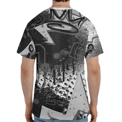 Retro High OG Black White 1s T Shirt Match 23 King 3D All-Over Print Zigzag - NastyJamz
