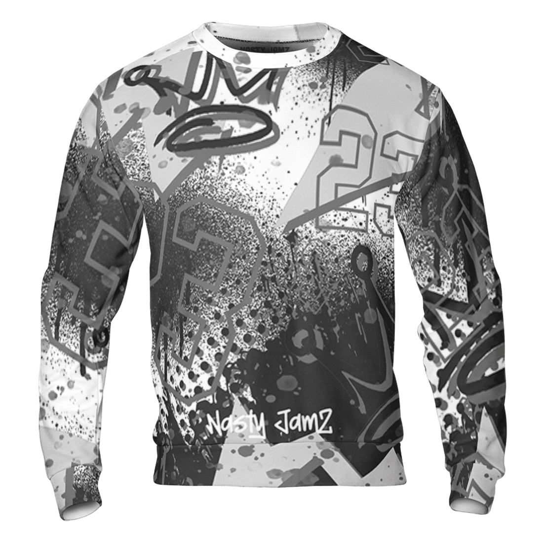 Retro High OG Black White 1s Sweatshirt Match 23 King 3D All-Over Print Zigzag - NastyJamz