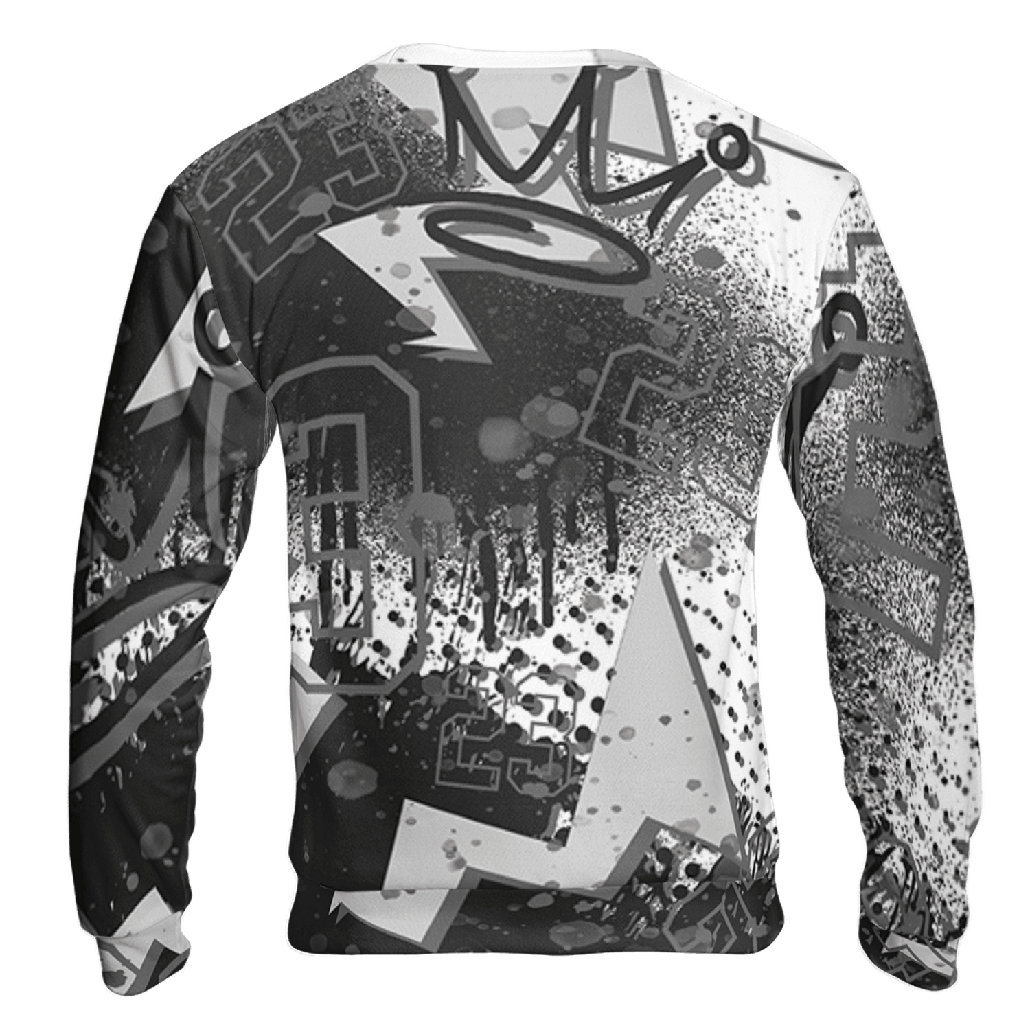 Retro High OG Black White 1s Sweatshirt Match 23 King 3D All-Over Print Zigzag - NastyJamz