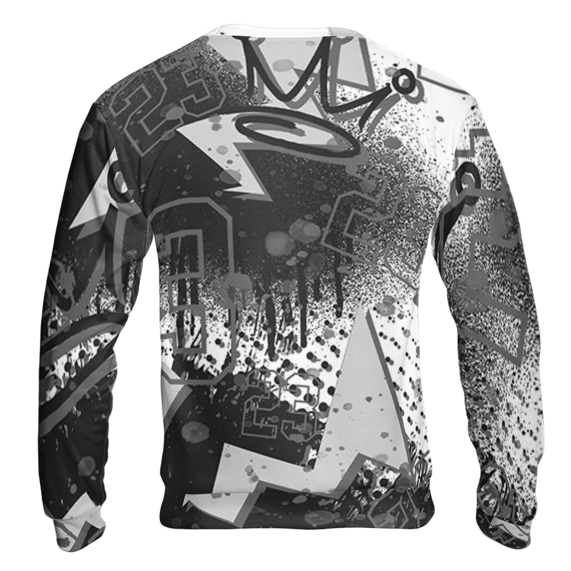 Retro High OG Black White 1s Sweatshirt Match 23 King 3D All-Over Print Zigzag - NastyJamz