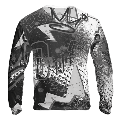 Retro High OG Black White 1s Sweatshirt Match 23 King 3D All-Over Print Zigzag - NastyJamz