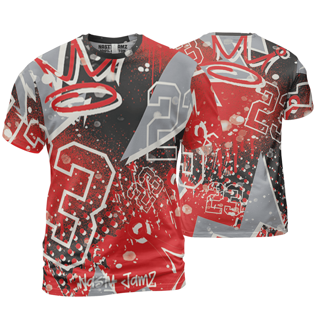 Bred Reimagined 4s T Shirt Match 23 King 3D All-Over Print Zigzag - NastyJamz