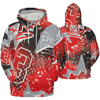 Bred Reimagined 4s Hoodie Match 23 King 3D All-Over Print Zigzag - NastyJamz