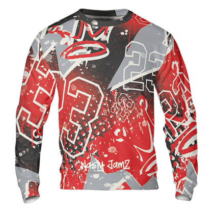 Bred Reimagined 4s Sweatshirt Match 23 King 3D All-Over Print Zigzag - NastyJamz