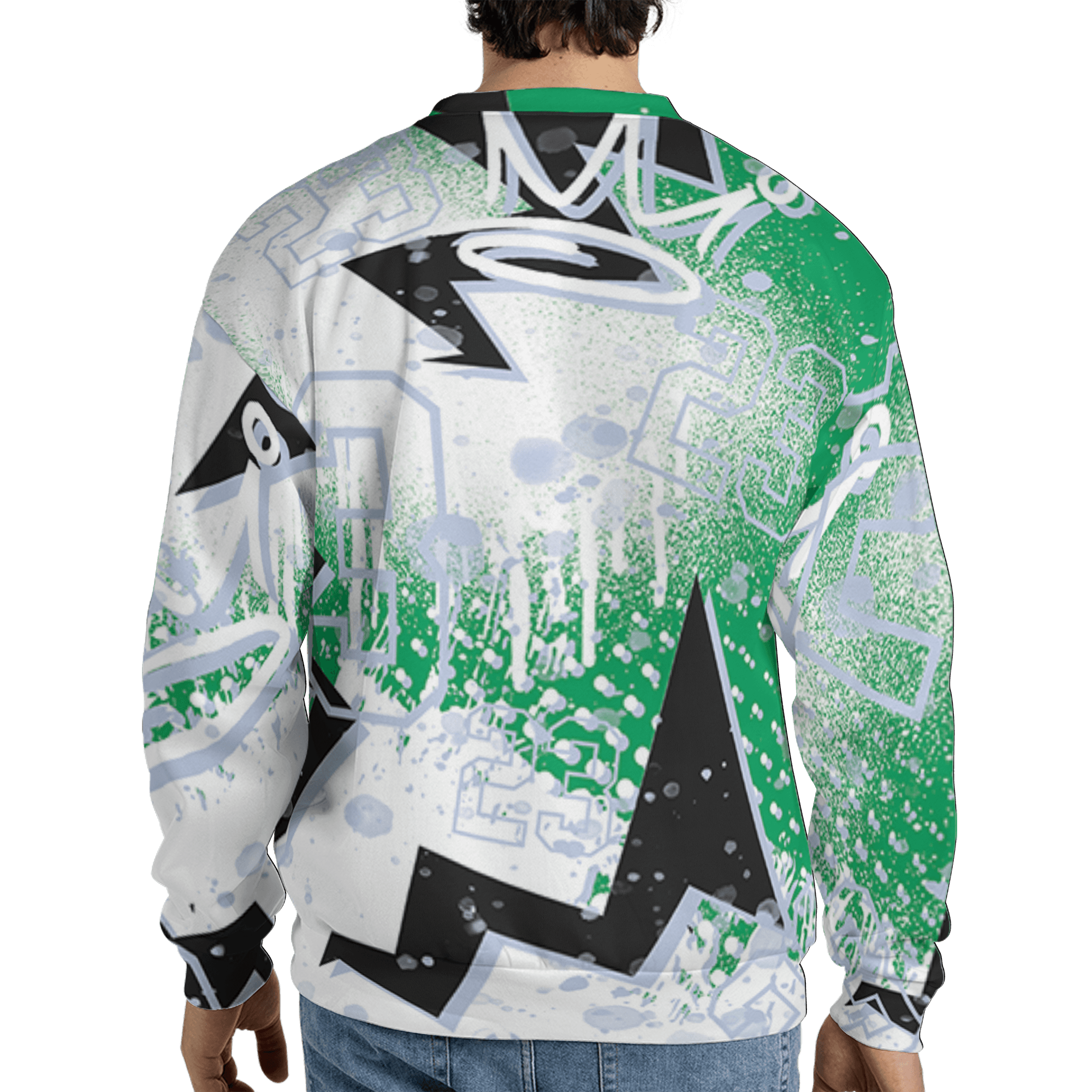 Lucky Green 5s Sweatshirt Match 23 King 3D All-Over Print Zigzag - NastyJamz