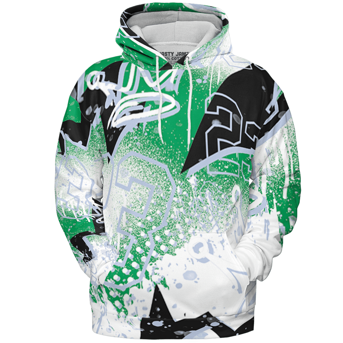 Lucky Green 5s Hoodie Match 23 King 3D All-Over Print Zigzag - NastyJamz