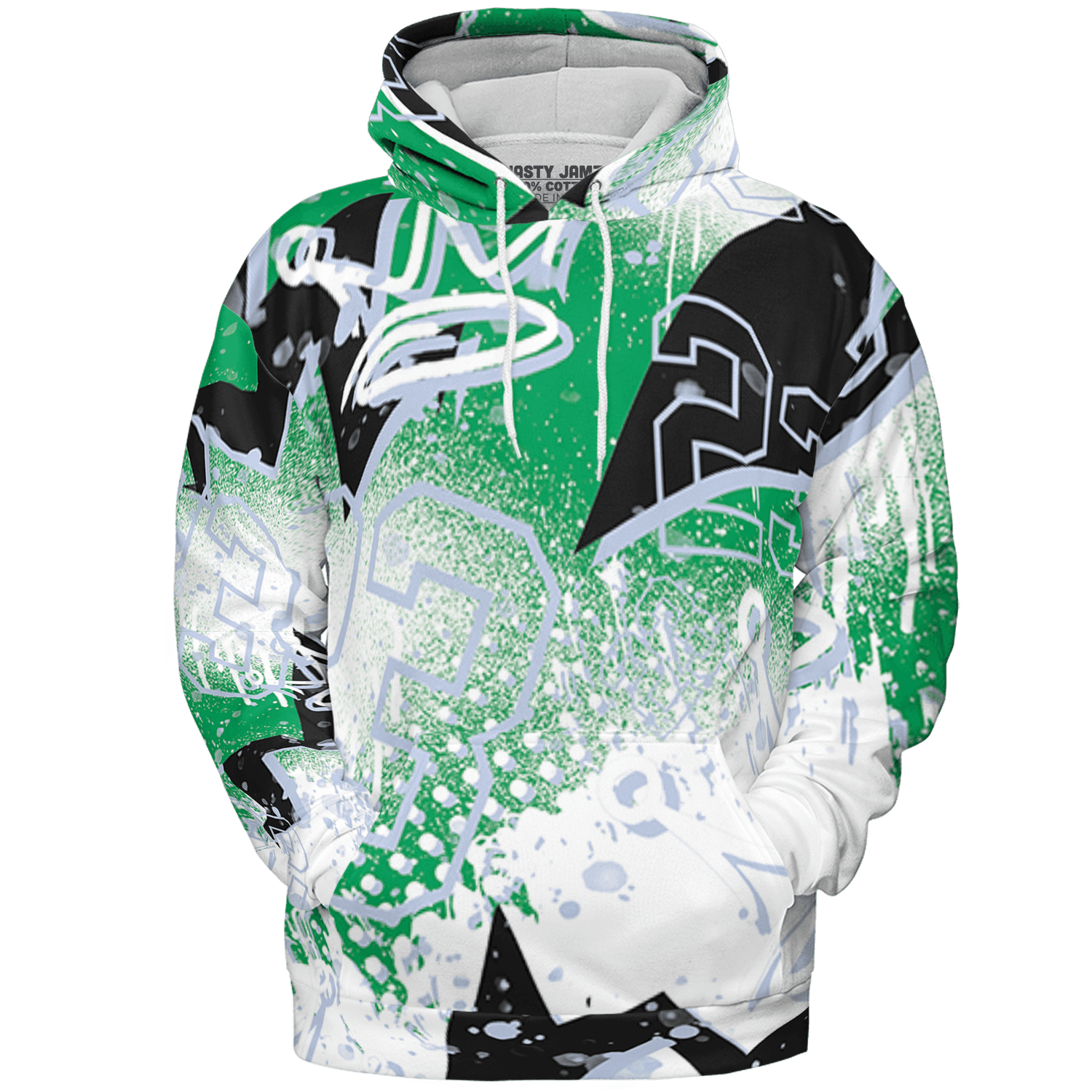 Lucky Green 5s Hoodie Match 23 King 3D All-Over Print Zigzag - NastyJamz