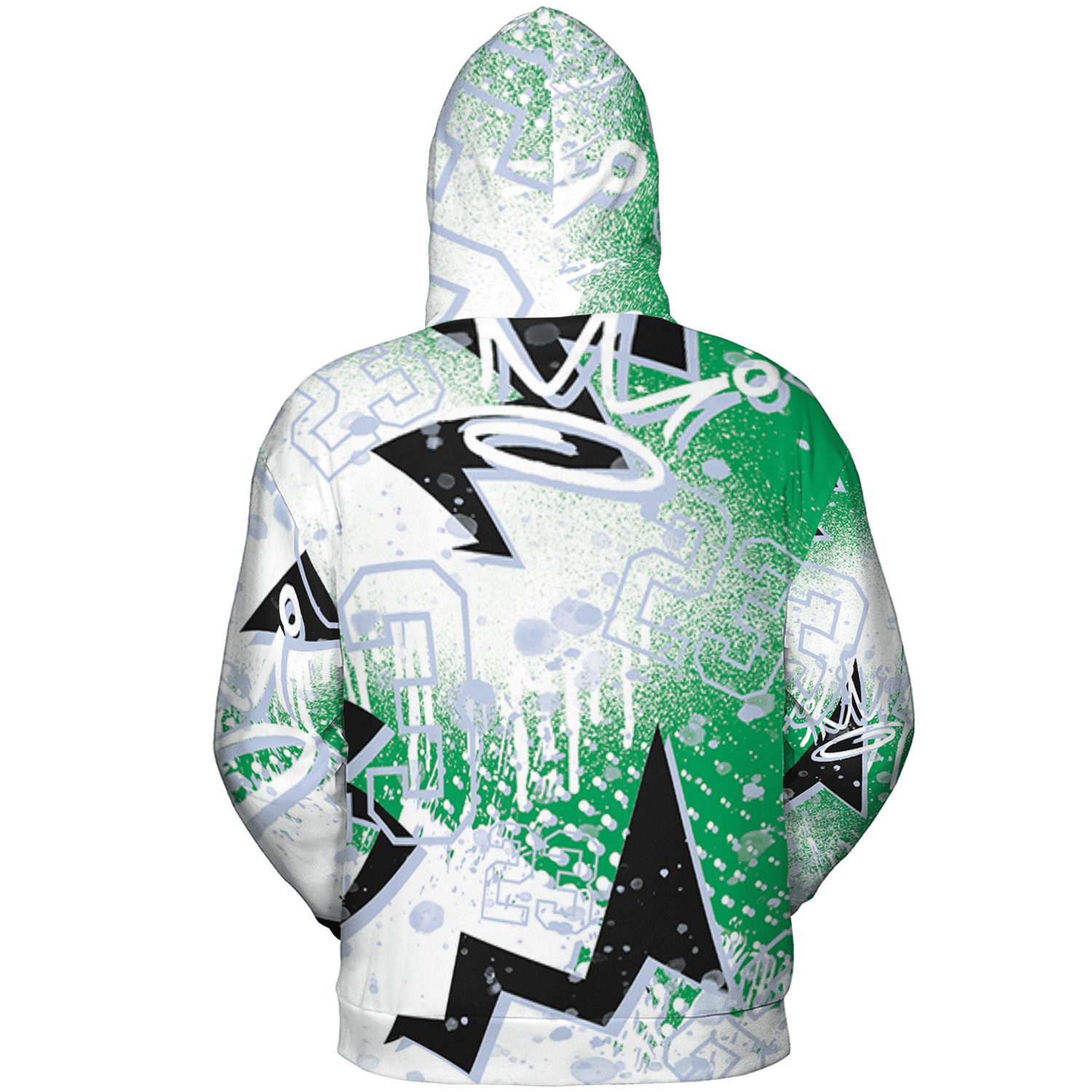 Lucky Green 5s Hoodie Match 23 King 3D All-Over Print Zigzag - NastyJamz