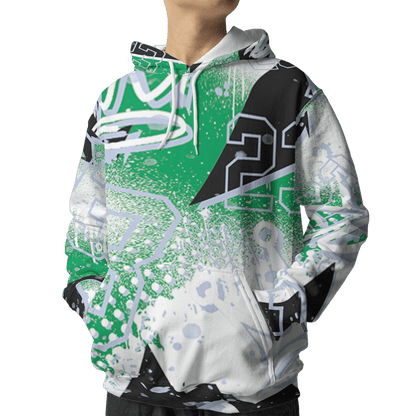 Lucky Green 5s Hoodie Match 23 King 3D All-Over Print Zigzag - NastyJamz
