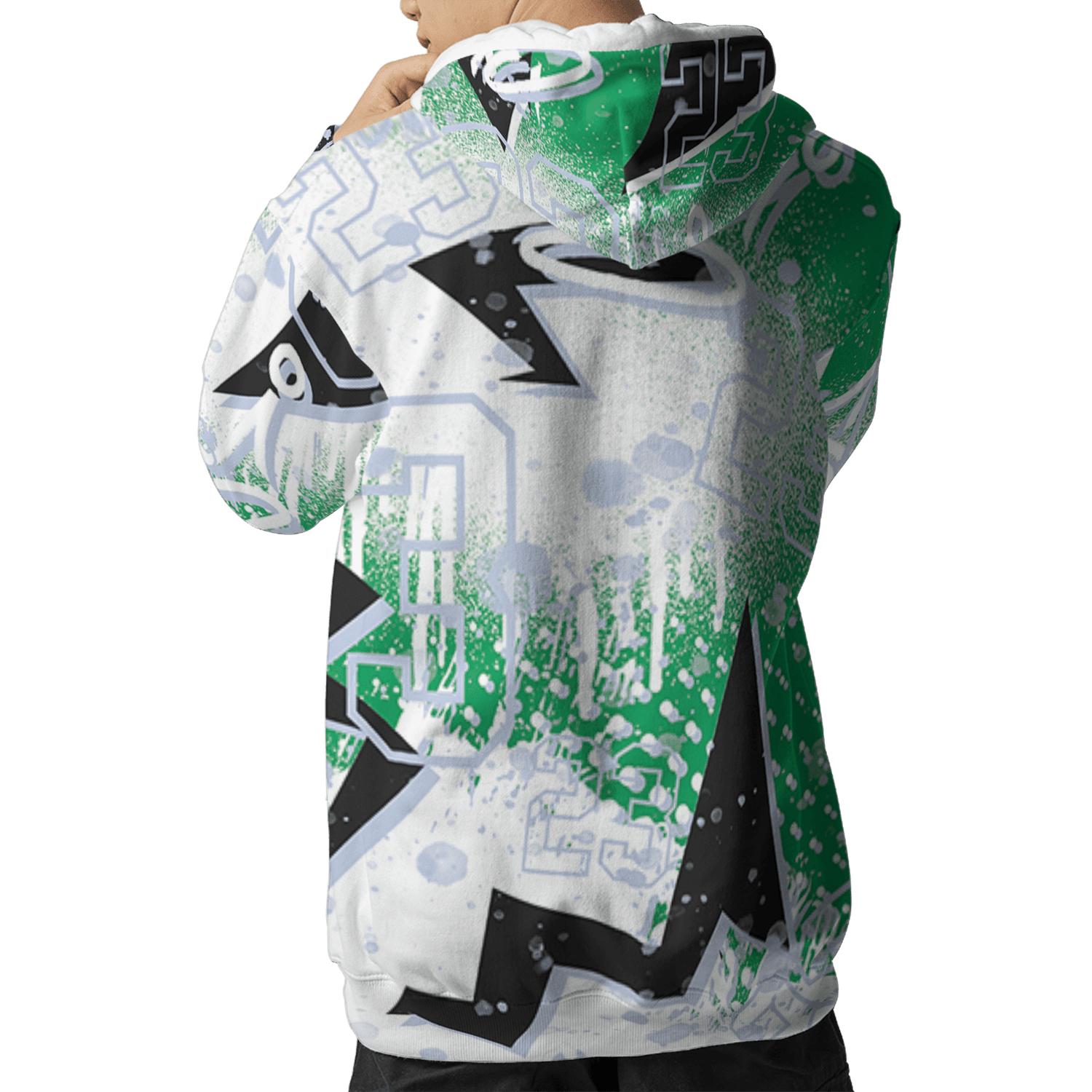 Lucky Green 5s Hoodie Match 23 King 3D All-Over Print Zigzag - NastyJamz