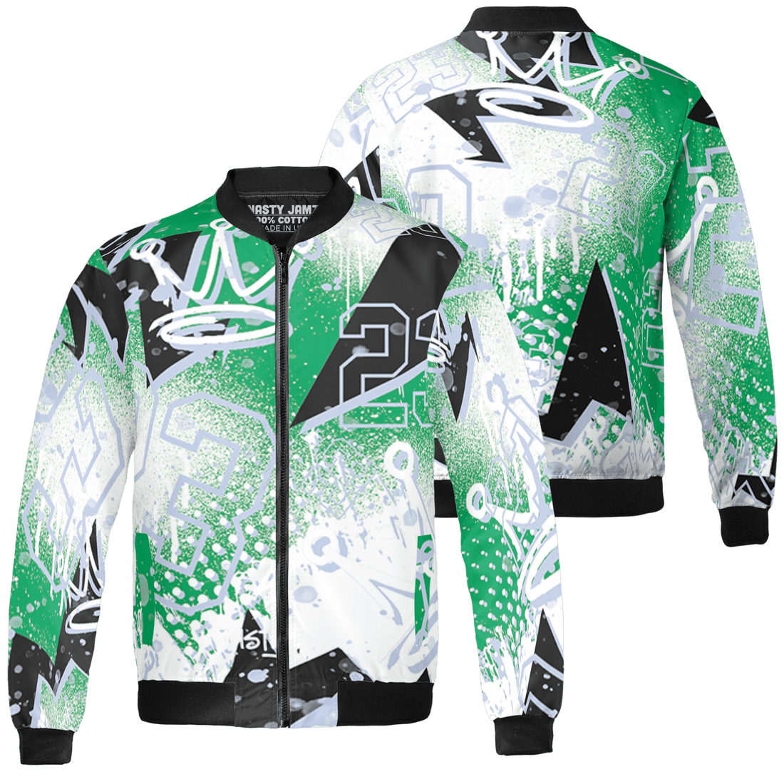 Lucky Green 5s Jacket Match 23 King 3D All-Over Print Zigzag - NastyJamz