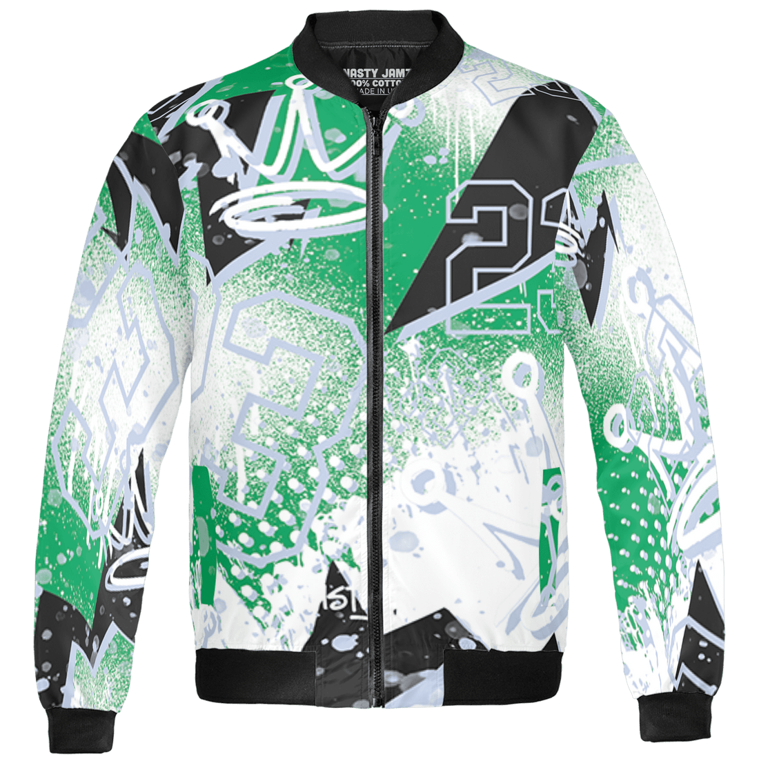 Lucky Green 5s Jacket Match 23 King 3D All-Over Print Zigzag - NastyJamz