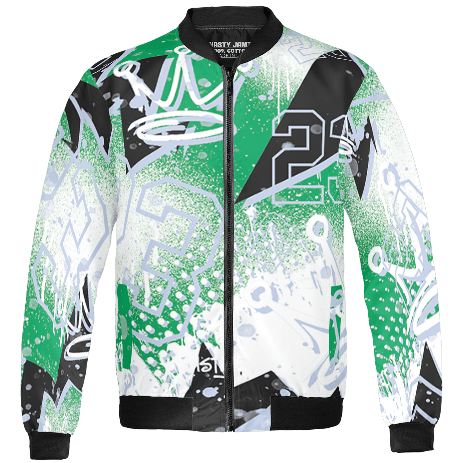 Lucky Green 5s Jacket Match 23 King 3D All-Over Print Zigzag - NastyJamz