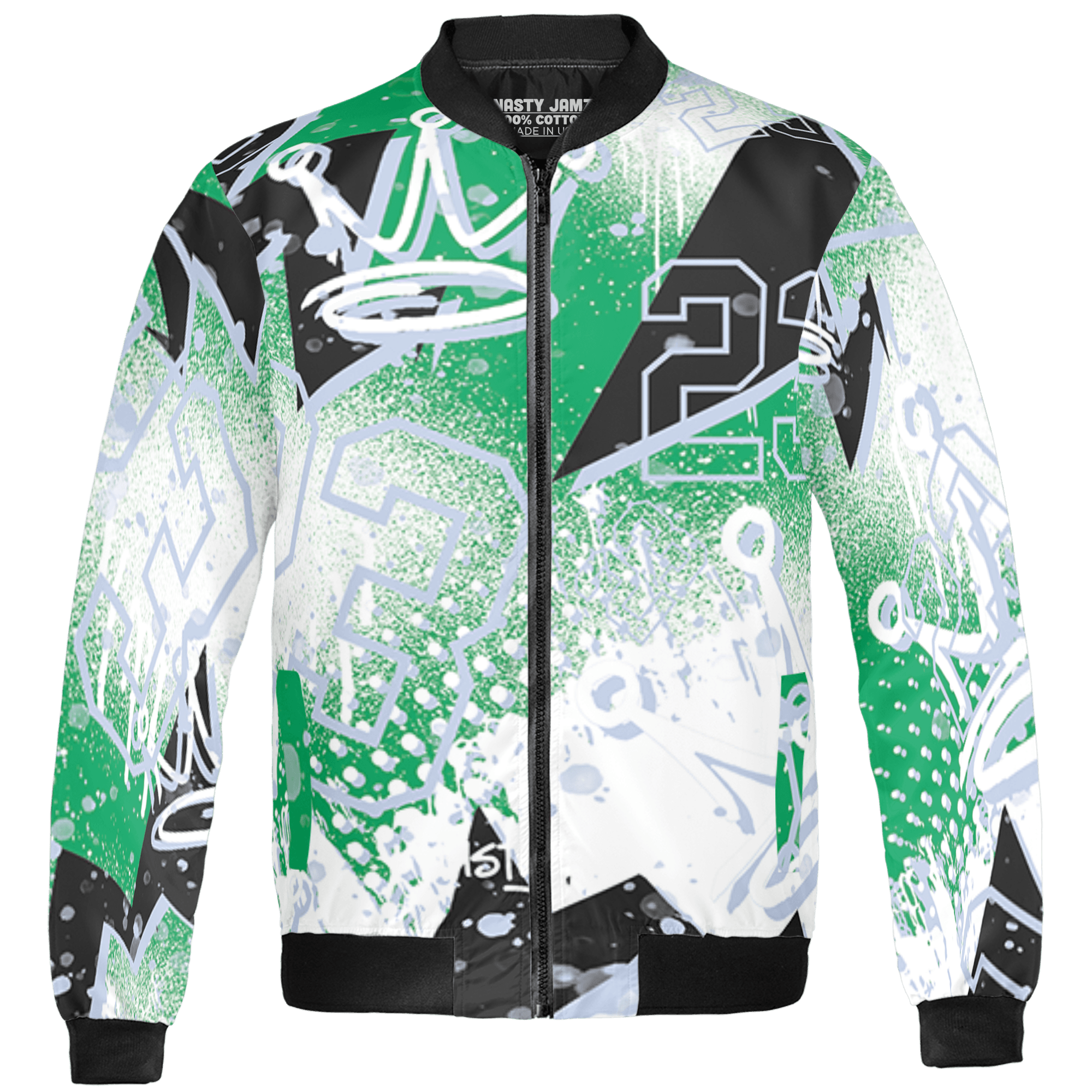 Lucky Green 5s Jacket Match 23 King 3D All-Over Print Zigzag - NastyJamz