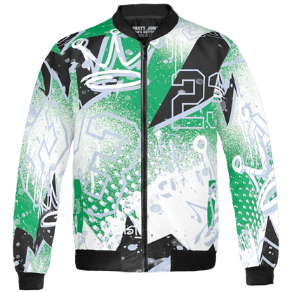 Lucky Green 5s Jacket Match 23 King 3D All-Over Print Zigzag - NastyJamz