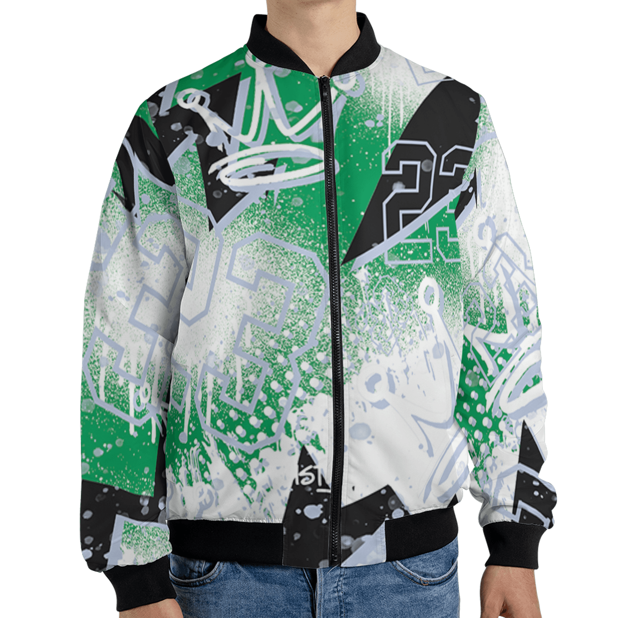 Lucky Green 5s Jacket Match 23 King 3D All-Over Print Zigzag - NastyJamz