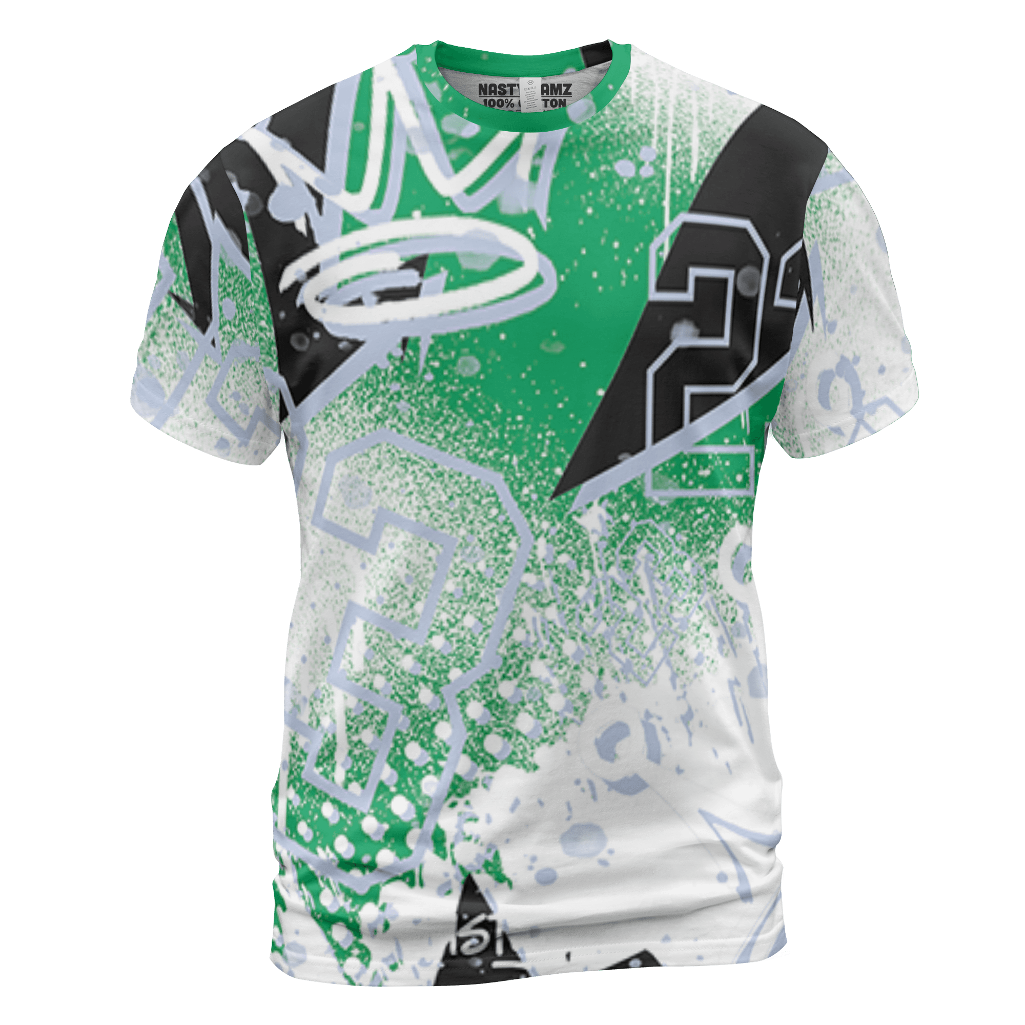 Lucky Green 5s T Shirt Match 23 King 3D All-Over Print Zigzag - NastyJamz