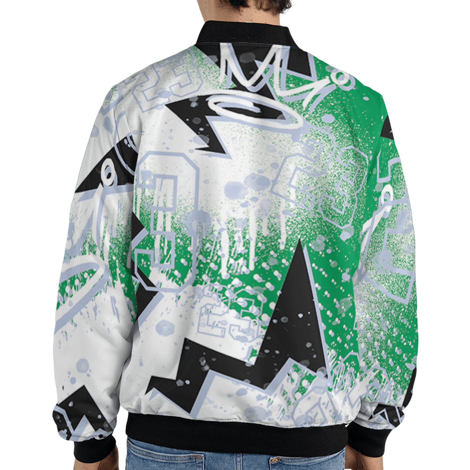 Lucky Green 5s Jacket Match 23 King 3D All-Over Print Zigzag - NastyJamz