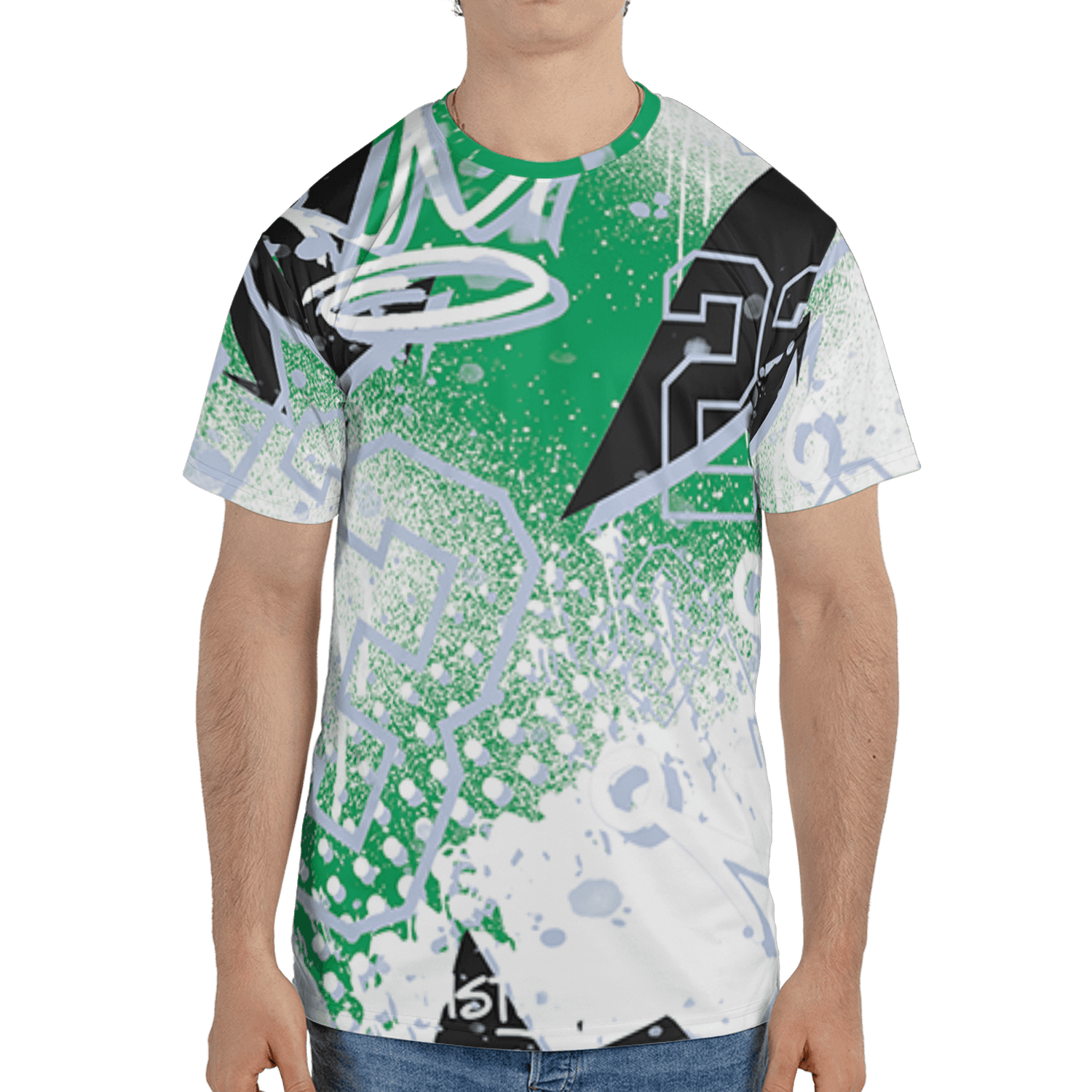 Lucky Green 5s T Shirt Match 23 King 3D All-Over Print Zigzag - NastyJamz
