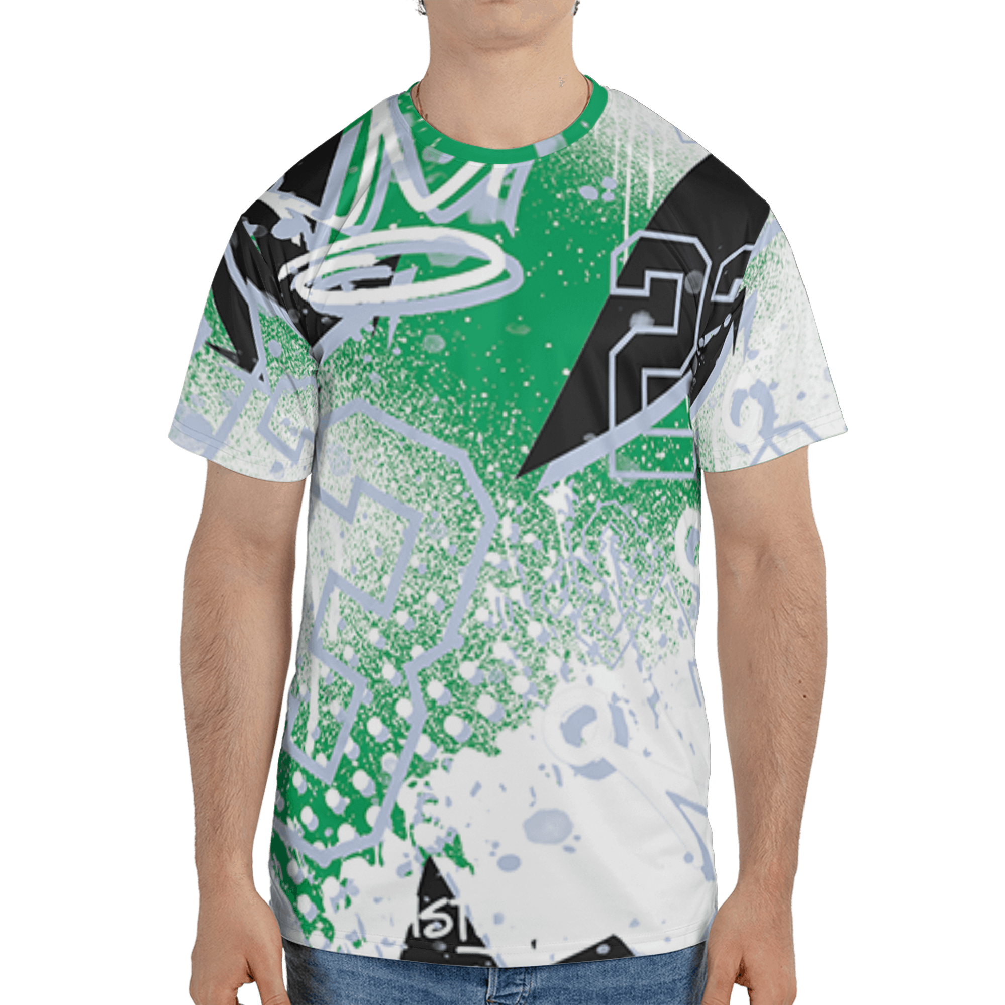 Lucky Green 5s T Shirt Match 23 King 3D All-Over Print Zigzag - NastyJamz