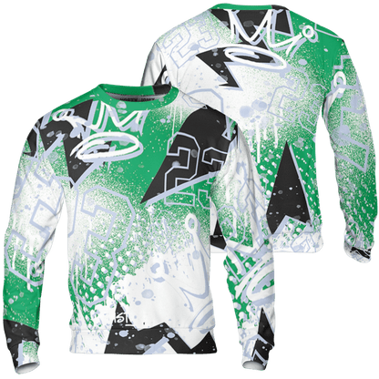 Lucky Green 5s Sweatshirt Match 23 King 3D All-Over Print Zigzag - NastyJamz