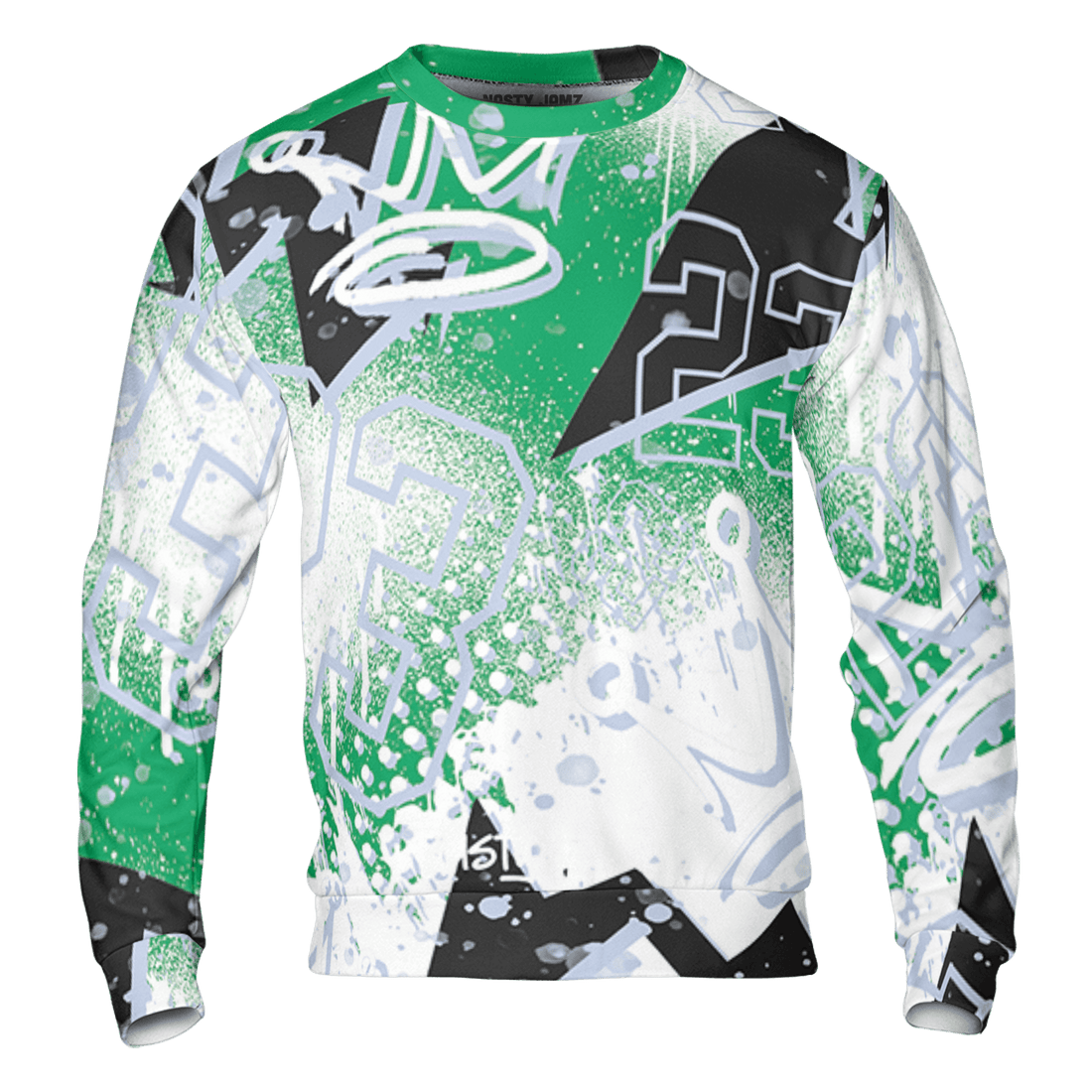 Lucky Green 5s Sweatshirt Match 23 King 3D All-Over Print Zigzag - NastyJamz