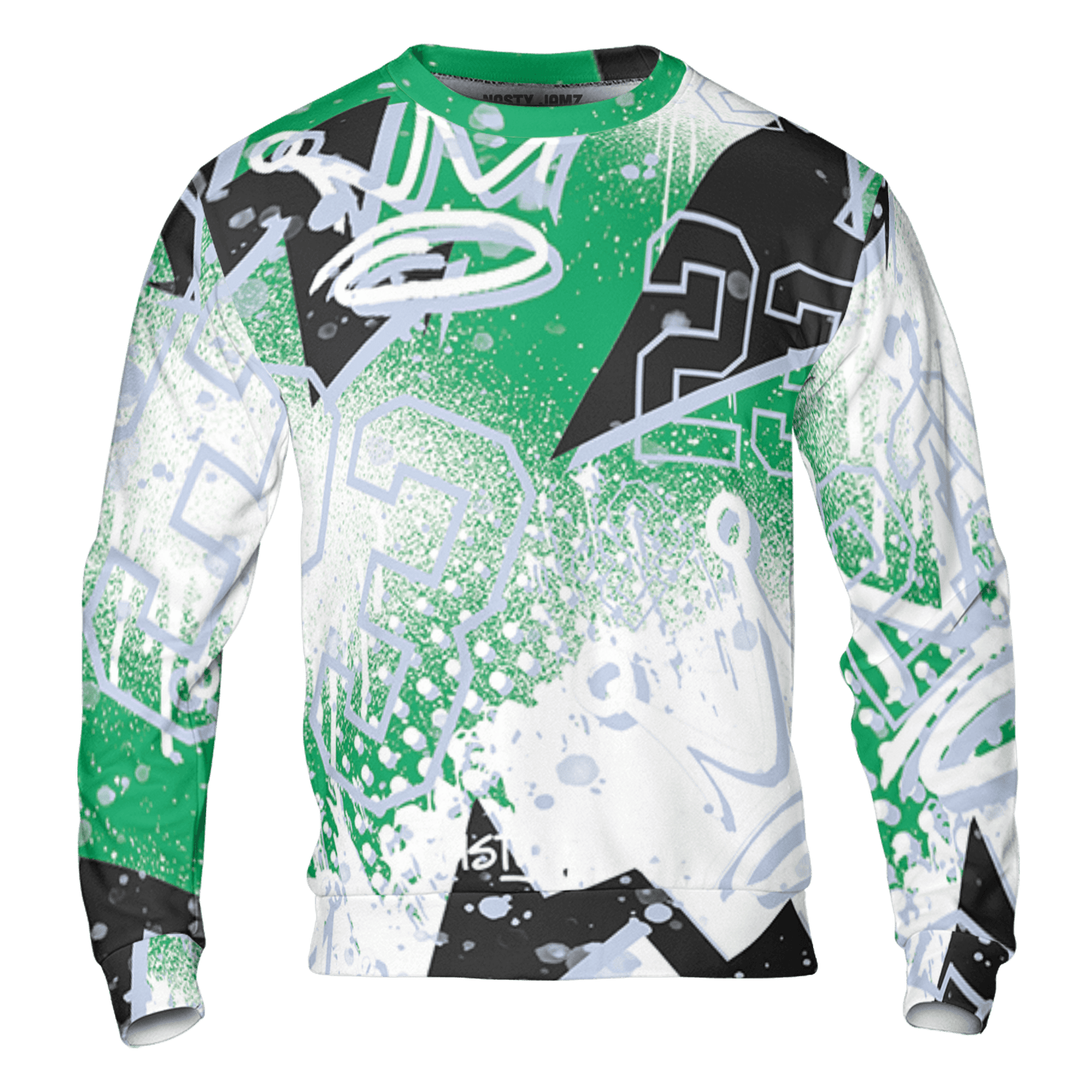 Lucky Green 5s Sweatshirt Match 23 King 3D All-Over Print Zigzag - NastyJamz