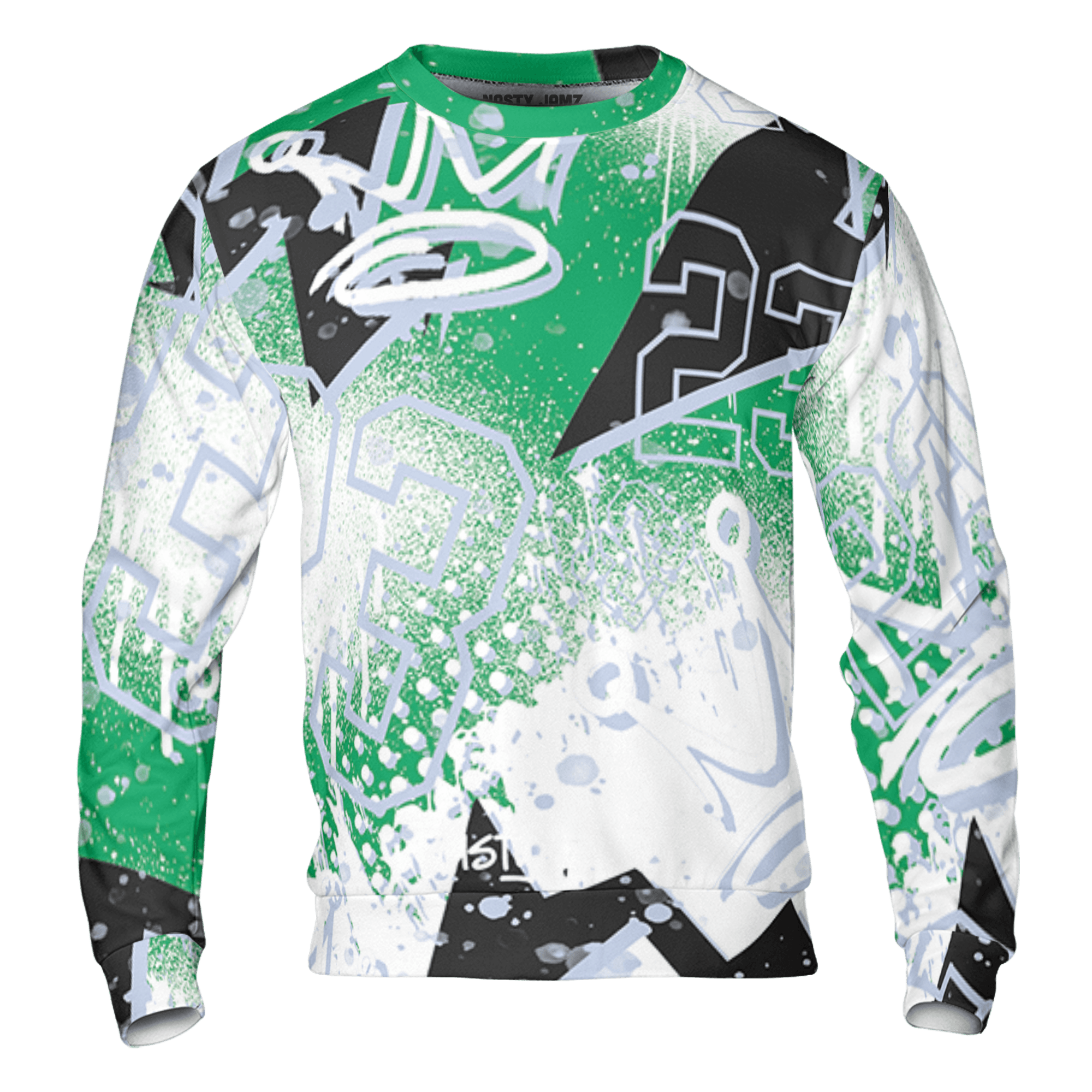 Lucky Green 5s Sweatshirt Match 23 King 3D All-Over Print Zigzag - NastyJamz