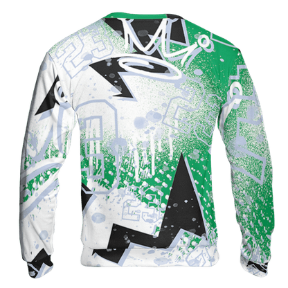 Lucky Green 5s Sweatshirt Match 23 King 3D All-Over Print Zigzag - NastyJamz
