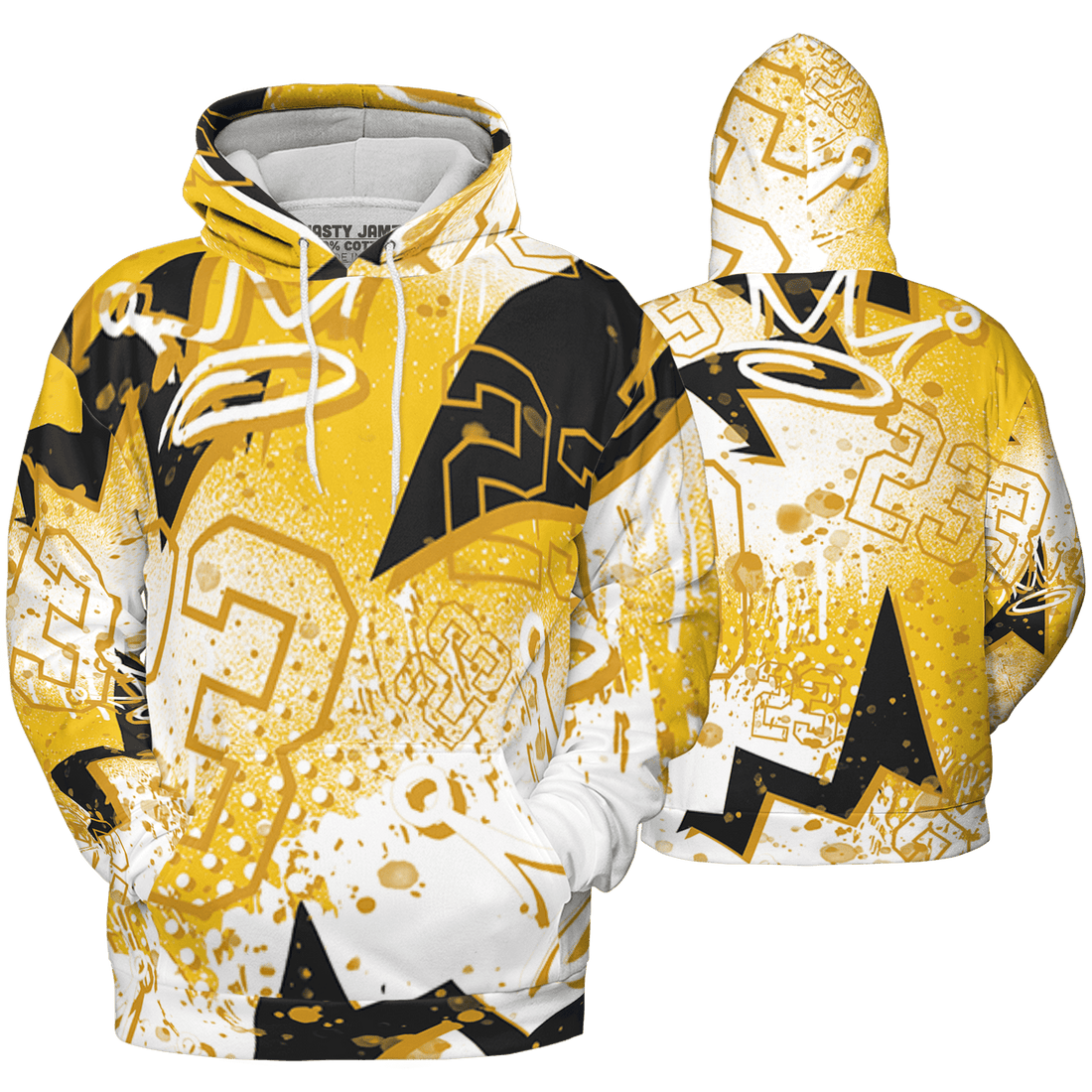 Yellow Ochre 6s Hoodie Match 23 King 3D All-Over Print Zigzag - NastyJamz