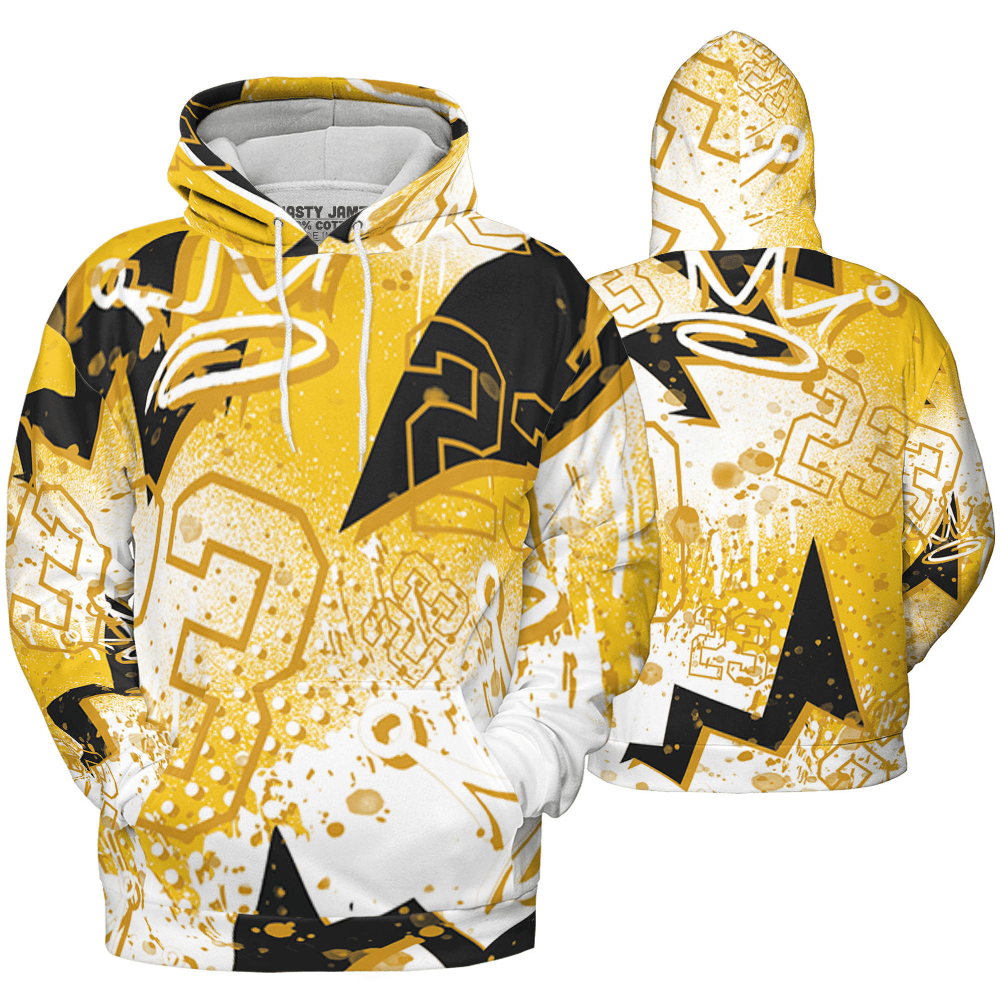 Yellow Ochre 6s Hoodie Match 23 King 3D All-Over Print Zigzag - NastyJamz
