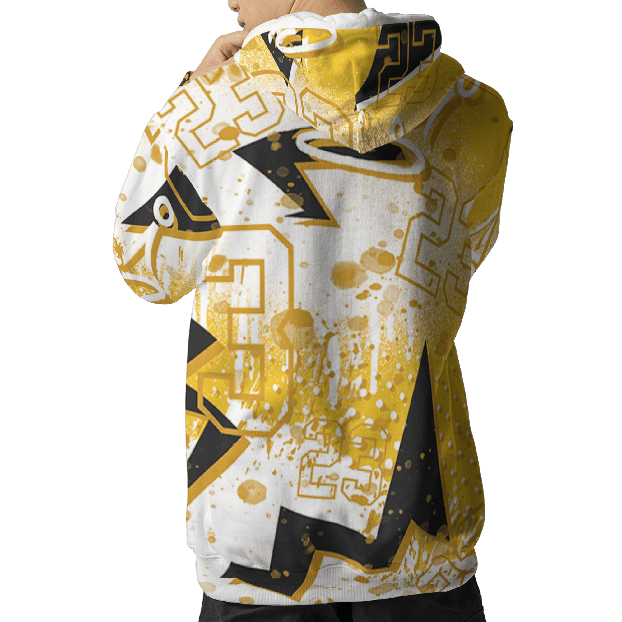 Yellow Ochre 6s Hoodie Match 23 King 3D All-Over Print Zigzag - NastyJamz